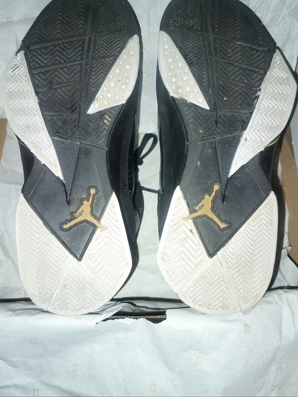 Air Jordan True Flight Men's Black White with Metallic Gold